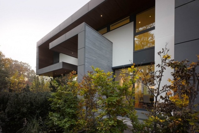 moderne familiehus udvendigt design glasbeton