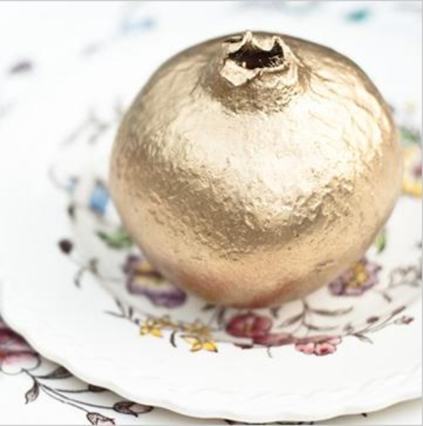 DIY-guld-frugt-granat-æble-dekorér dig selv
