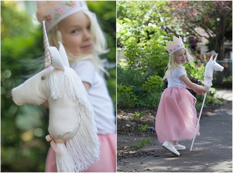 kostume enhjørning barnestok hesteprinsesse lav dig selv