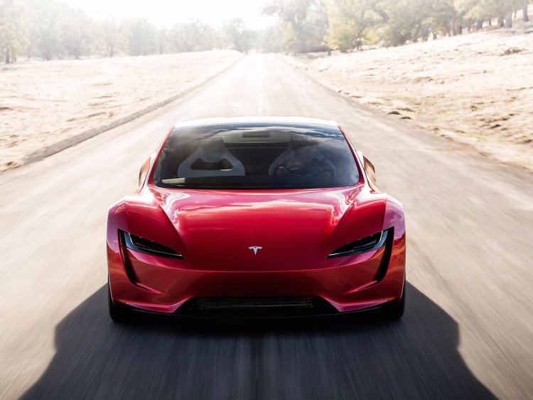 Elektrisk sportsvogn tesla roadster ny generation elbil