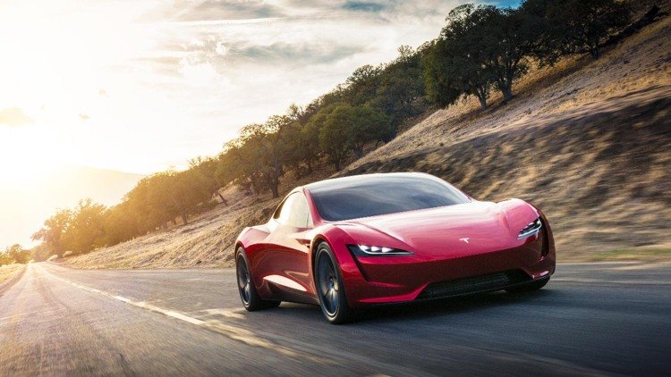 elektrisk sportsvogn tesla roadster auto design gade