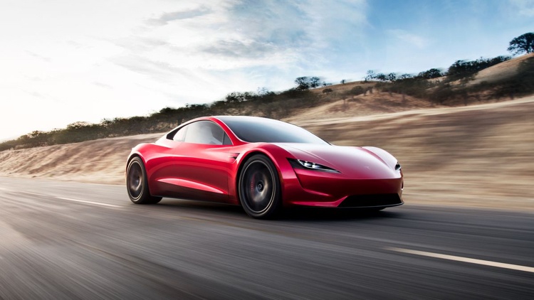 elektrisk sportsvogn tesla roadster model 2020