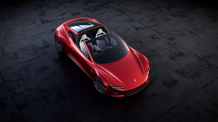 elektrisk sportsvogn tesla roadster design auto rød