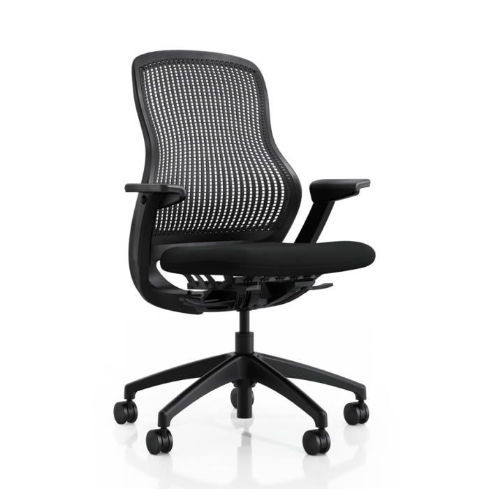ergonomisk-kontor-stol-ReGeneration-sort-Knoll®-roterbar