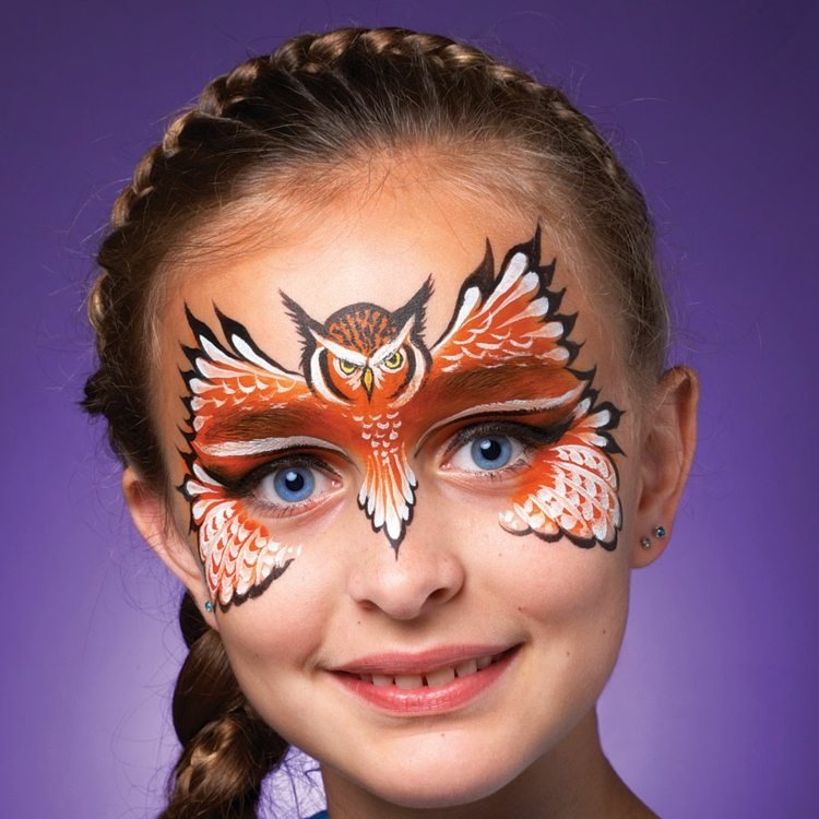 pande øjne ugle anvende make-up karneval