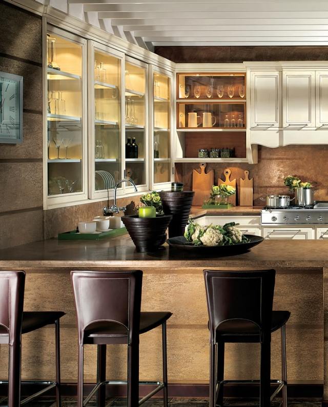 l-formet-køkken-glas-vitriner-skabe-lavet-af-natur-træ-klassisk-design