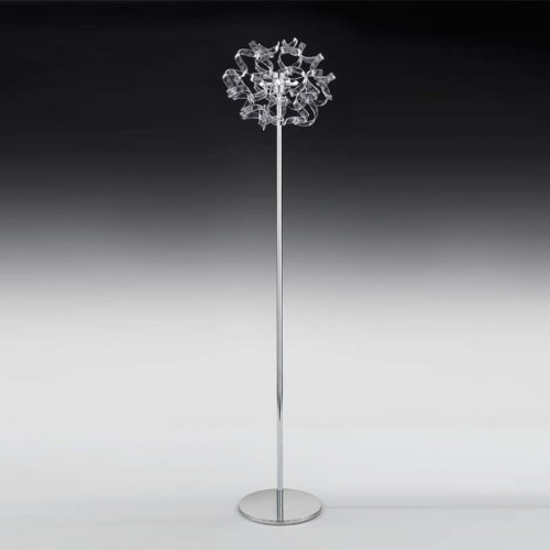 designer gulvlampe af metal lux krystal design