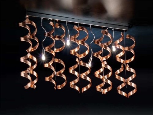 designer gulvlampe fra metal lux kobberoptik