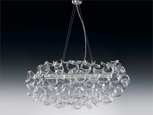 designer gulvlampe af metal lux krystal lysekrone