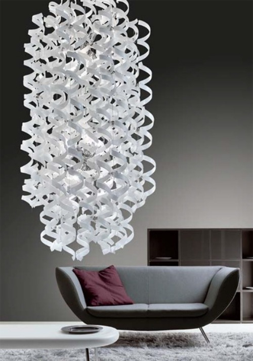 designer gulvlampe af metal lux ophængslampe hvid