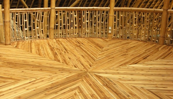 bambus hus gulvbelægning søjle terrasse