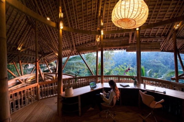Green Village Bali Bamboo House Arbejdsområde