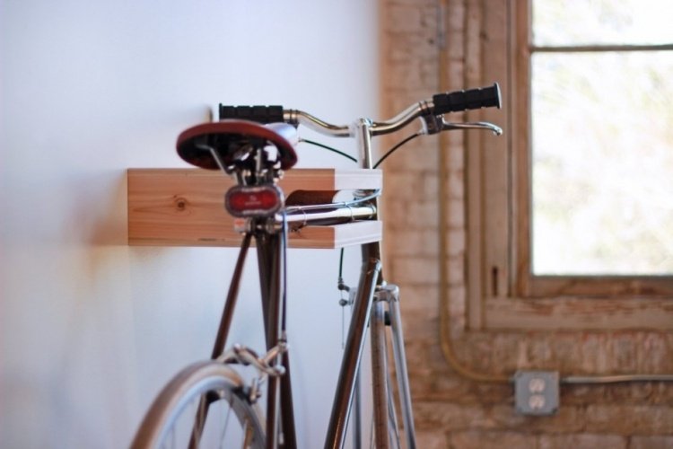 cykel-mount-væg-bygge-dig selv-ideer-træ-hylde-opbevaring-plads-joint-design