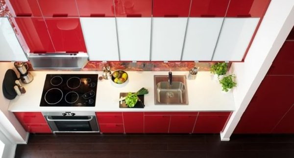 rødt Ikea køkken
