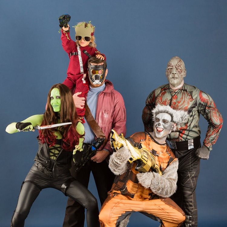 Tegneserie kostumer laver ideer til gruppekostumer til Guardians of the Galaxy