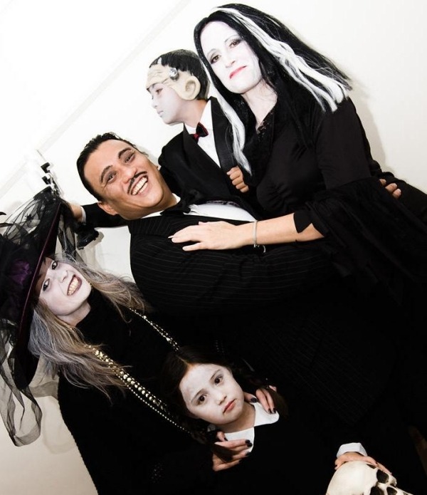 Kostumer-Mardi Gras adams-familien Mardi Gras-Halloween forklæder uhyggeligt