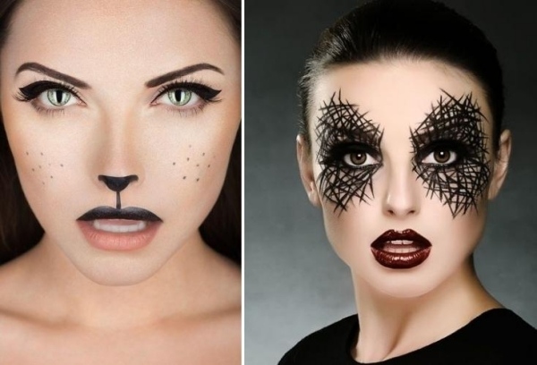Mardi Gras make-up ideer cat eye make-up