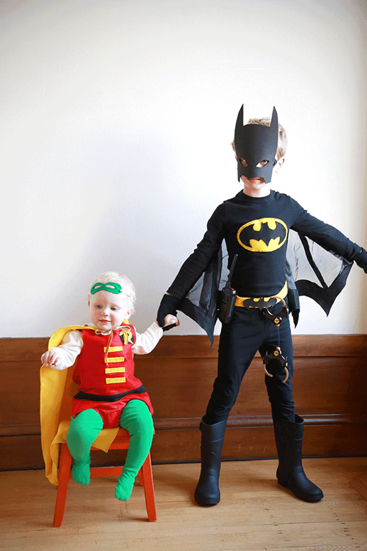 Tegneserie kostumer selv laver ideer Batman og Robin