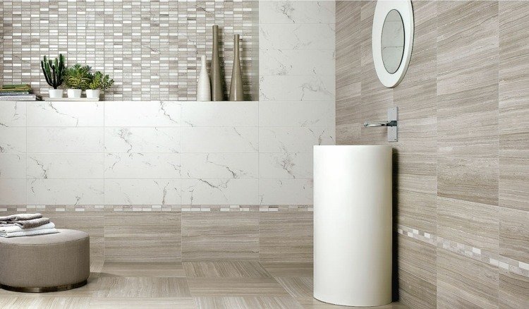 fliser stenlook marmi preziosi håndvask marmor hvid badeværelsesindretning