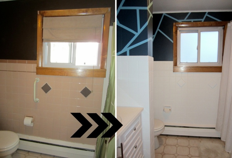 flisedesign i badeværelset fliselak-diy-projekt-før-efter-badeværelse
