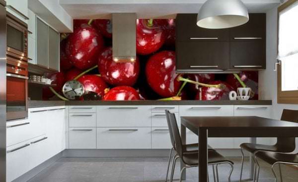 Cseresznye fotomuralak a konyhába