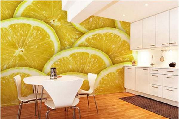 Fotó tapéta a citrom képével a konyhába