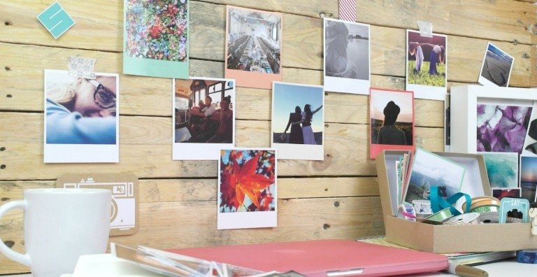 Polaroid billeder vægdekoration ideer børneværelse