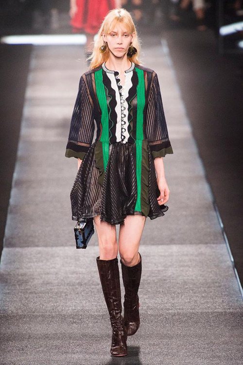 forår-sommer-2015-louis-vuitton-casual-kjole-grøn-sort
