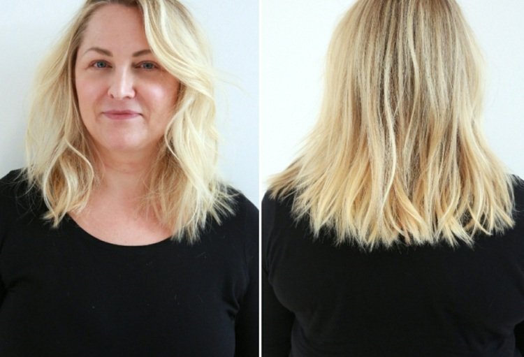 blondt hår frisure ideer styling kvinder