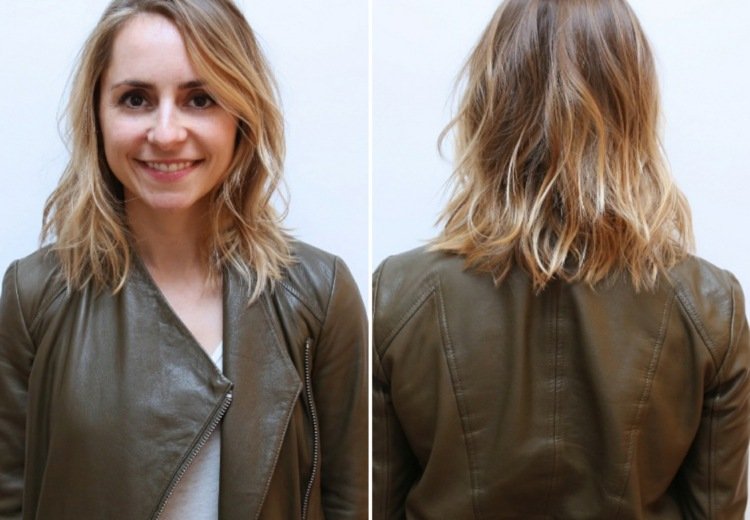 Frisure blond skulderlængde hår ideer styling