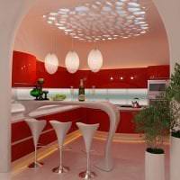 ložnice ve stylu futurismu v jasné barevné fotografii