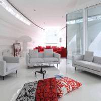 futurismus v designu místnosti na světlé barevné fotografii