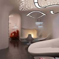 místnost ve stylu futurismu na neobvyklém barevném obrázku