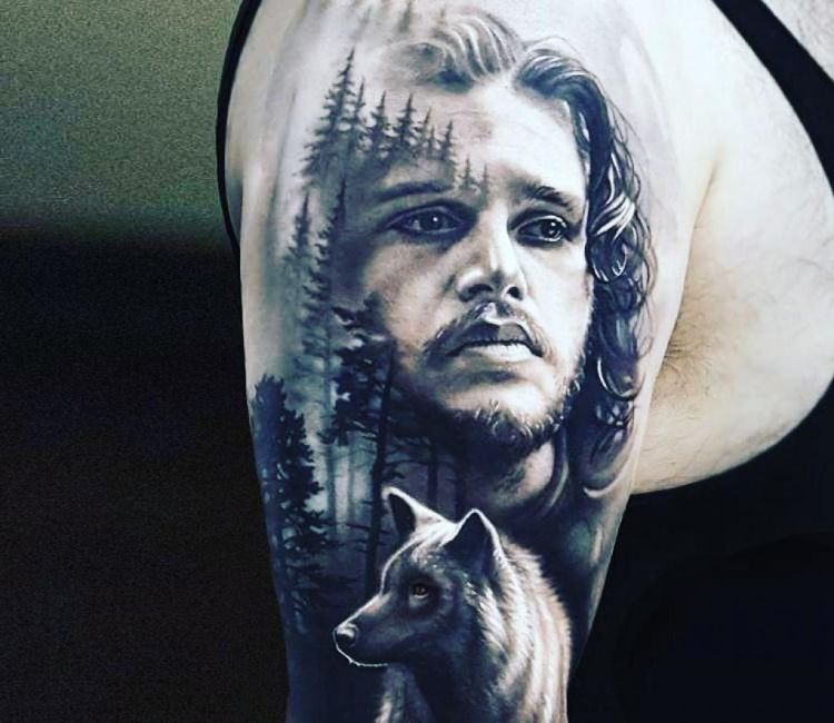 game of thrones tatoveringsdesign seje ideer tatoveringer kultserie king jon sne