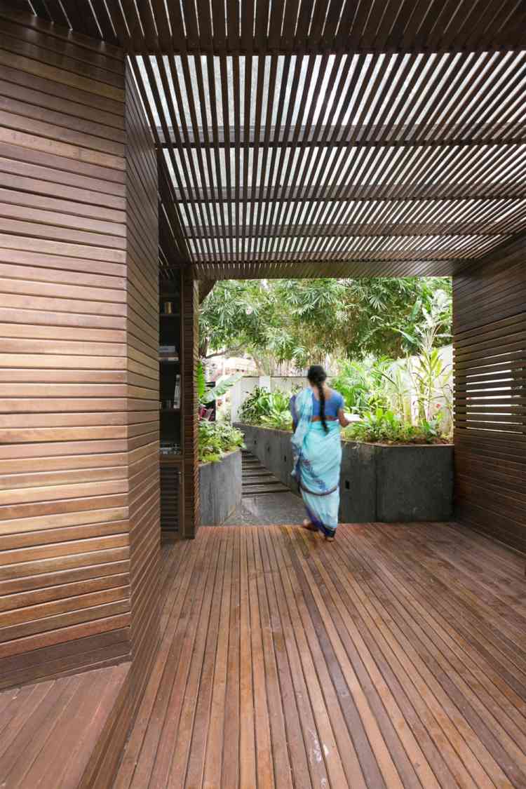 træpavillon moderne indien havedesign granit