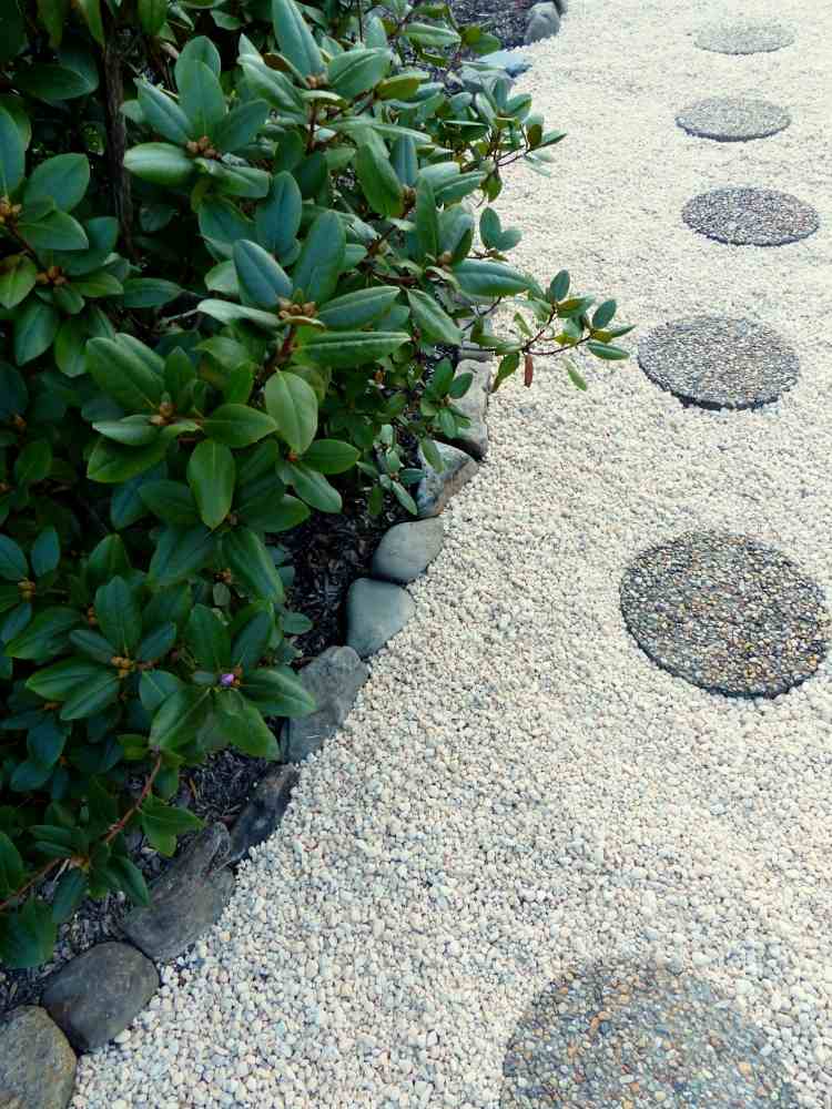 Havedesign med grus-sten have-skabe-moderne-hvid-have-sti-alee-cirkler
