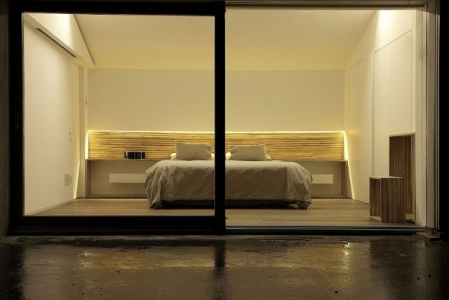 soveværelse design glas skydedøre minimalistisk