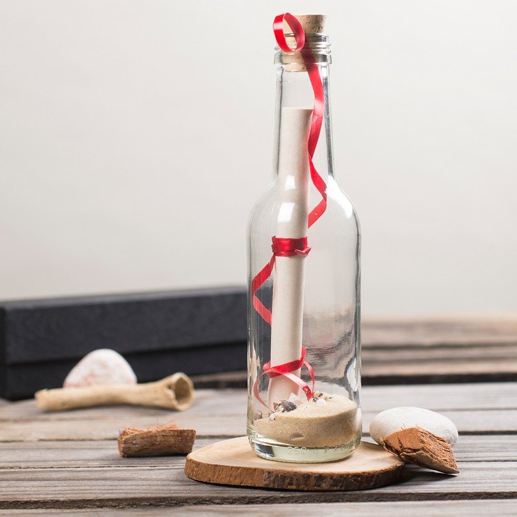 gaveindpakning rejsekupon tinker kreative ideer feriekuponbesked i en flaske