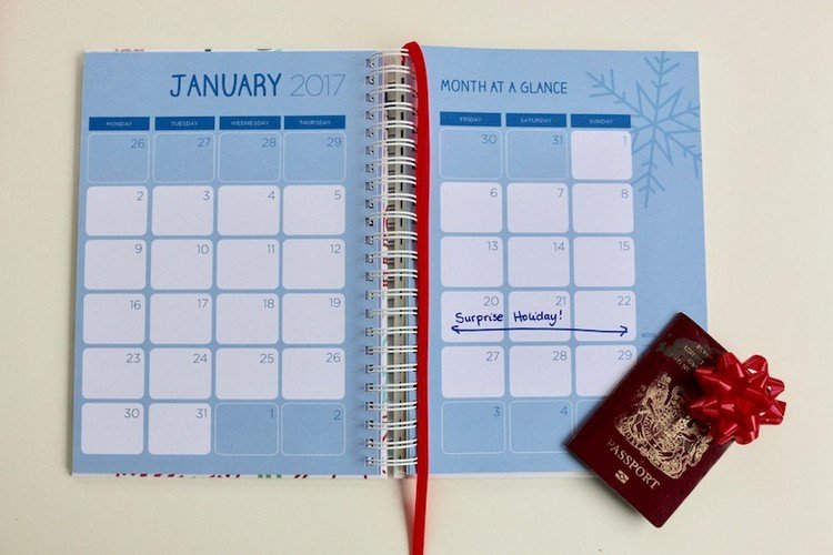 gaveemballage lav rejsekuponer kreative ideer lav feriekuponer selv kalenderdagbog marker datoen