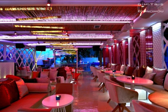 Holiday party scene design bar