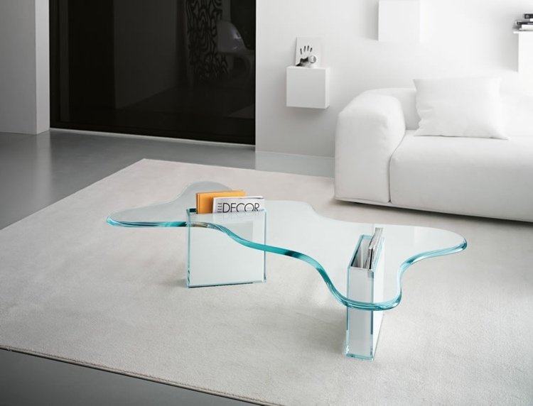glasbord design tonelli-sofabord-hvidt-sofatæppe