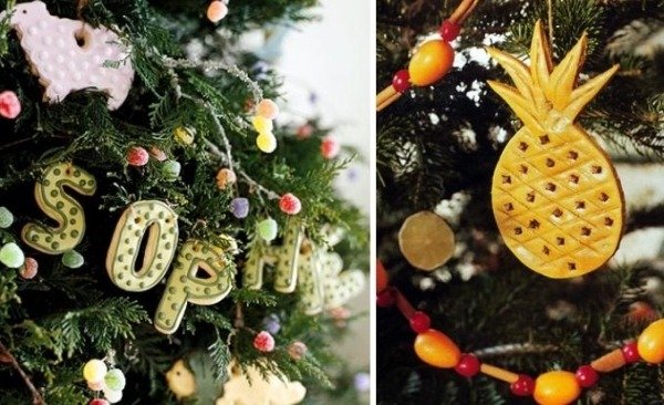 Ananas dekoration smykker juletræ krans tinker cookies hængende