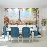 vakker stil stue i blått foto