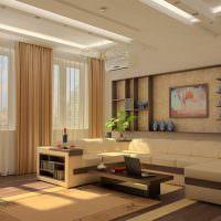 Dizajn obývačky s presvetleným stropom