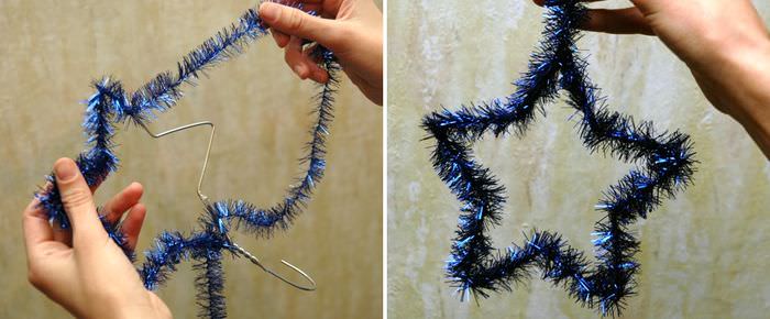 DIY vianočná hviezda vyrobená z drôtu