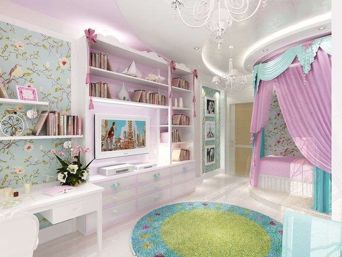 die Idee einer schönen modernen Kinderzimmergestaltung