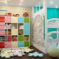 opțiunea unui frumos decor modern pentru o imagine a camerei copiilor