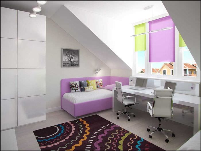 opțiune pentru un interior modern și luminos al unei camere pentru copii