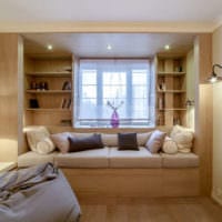 ložnice design obývacího pokoje s výklenkem