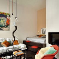 obývací pokoj design ložnice s výklenkem
